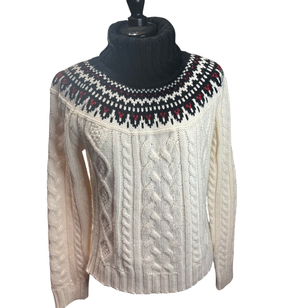 St. John’s Bay Fair Isle Turtleneck Sweater Size Medium 100% Acrylic Cozy Knit
